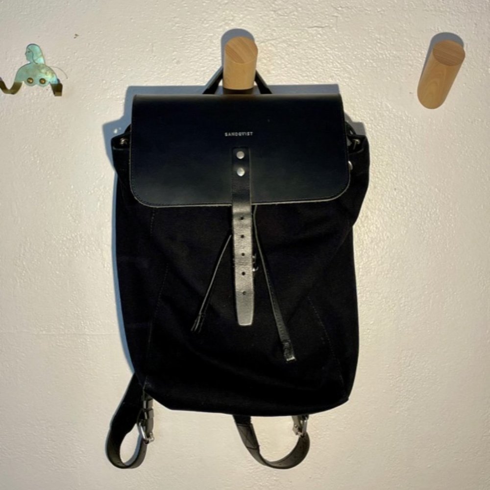 Sandqvist canvas & leather back pack